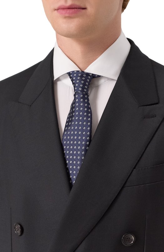 Шелковый галстук Kiton UCRVKPC06L8104 Синий  UCRVKPC06L8104 Фото 2