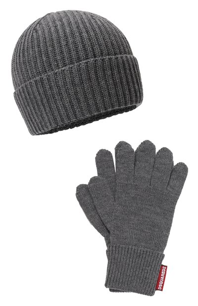 Мужская комплект из шапки и перчаток DSQUARED2, арт. KNM0078/01W06757