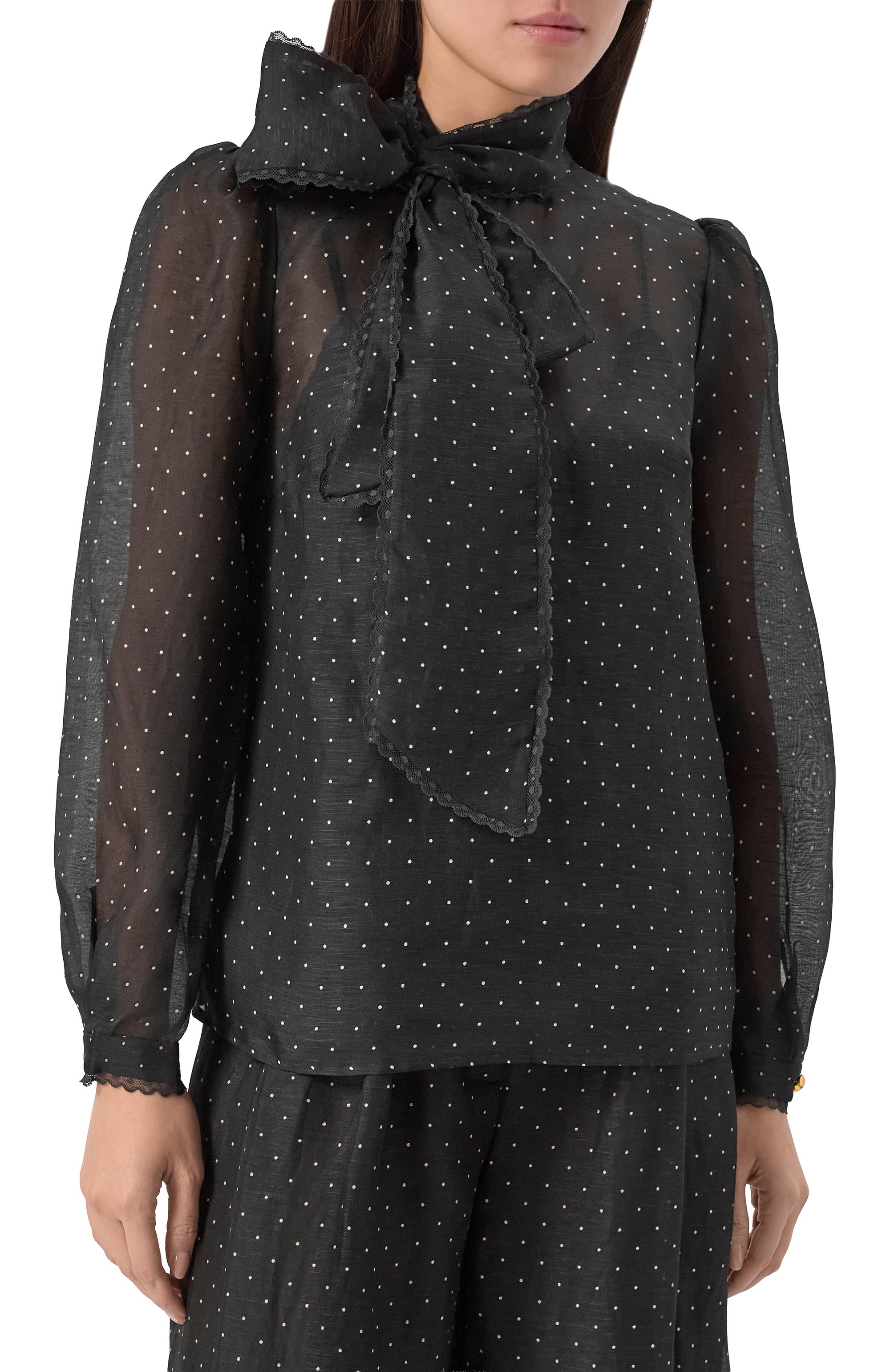 Блузка изо льна и шелка ZIMMERMANN, арт. 5234TF253, фото 3