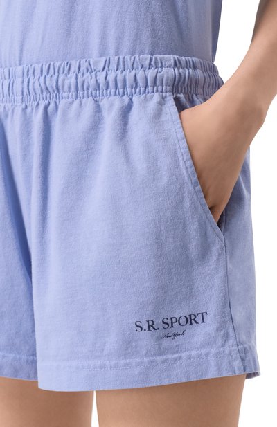 Хлопковые шорты SPORTY AND RICH, арт. SH037612304BL59, фото 5