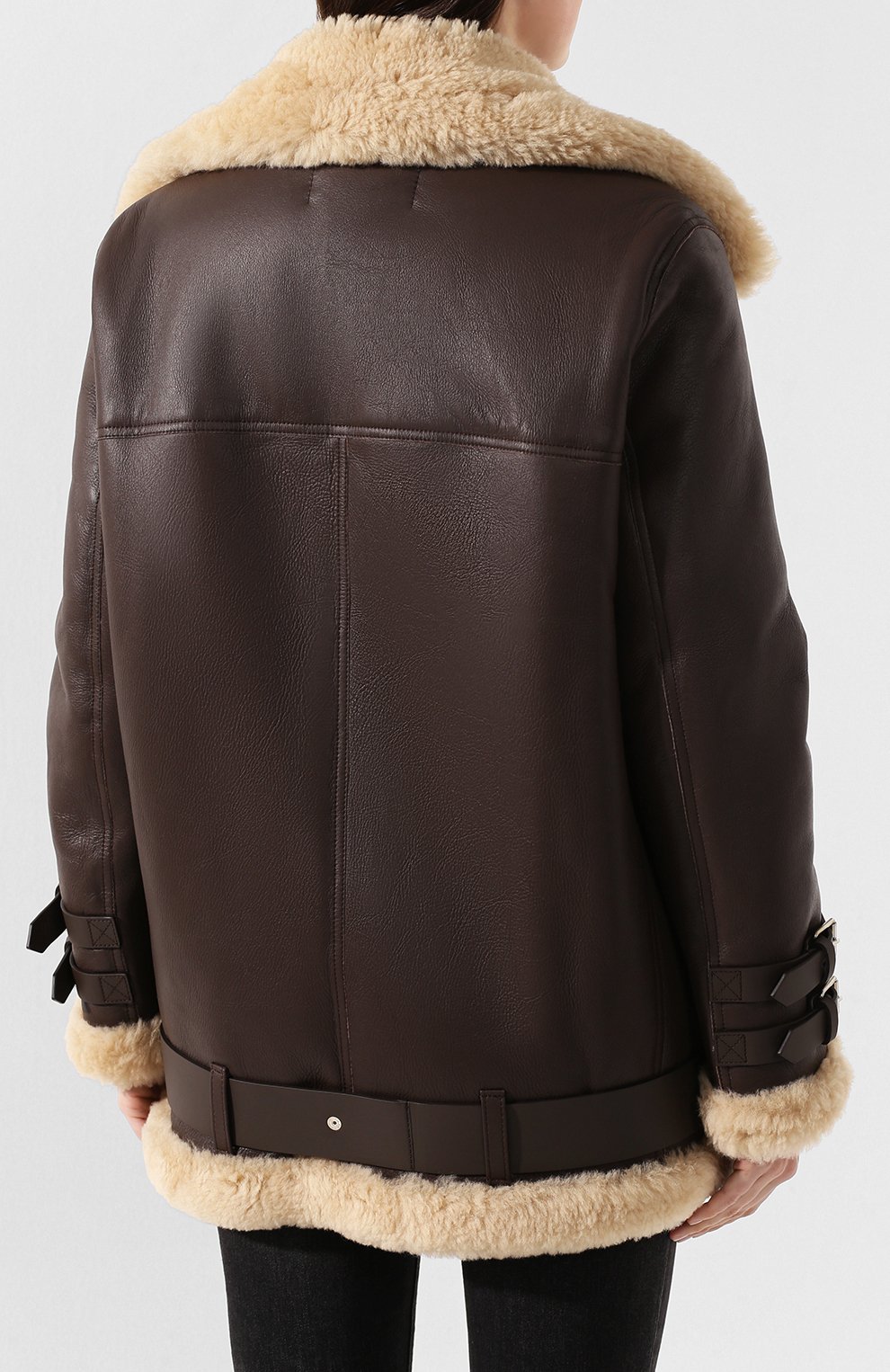 Дубленка с косой молнией ACNE STUDIOS коричневого цвета по цене 279000 руб., арт. 1AQ173, фото 4 Дубленка с косой молнией ACNE STUDIOS, арт. 1AQ173, фото 4