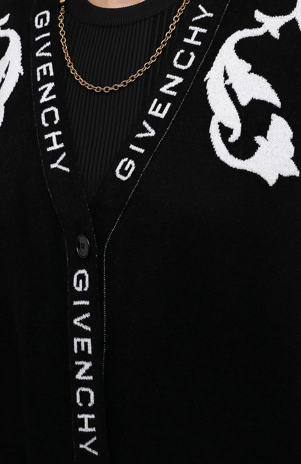 Кардиган GIVENCHY черного цвета по цене 129500 руб., арт. BW90B14Z7V, фото 6 Кардиган GIVENCHY, арт. BW90B14Z7V, фото 6