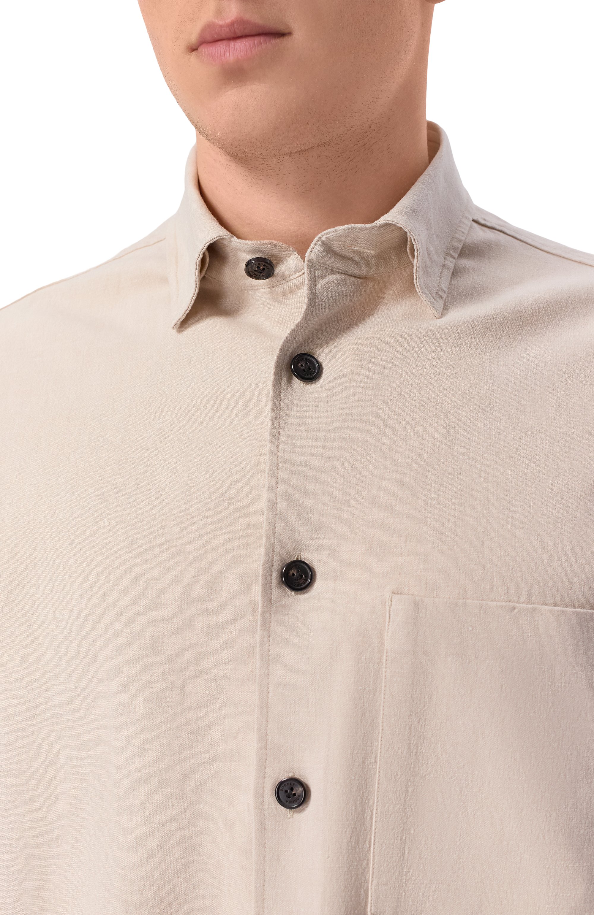 Рубашка изо льна и вискозы BOGNER, арт. 58731270, фото 5