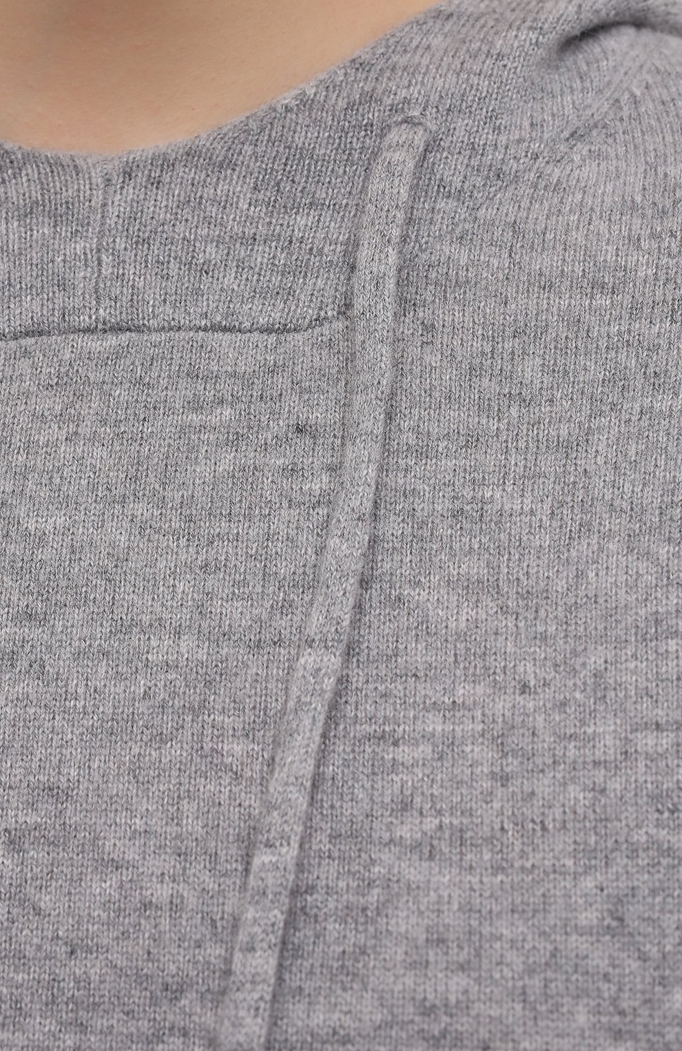 Худи из шерсти и кашемира ALLUDE серого цвета по цене 39950 руб., арт. 215/17005, фото 5 Худи из шерсти и кашемира ALLUDE, арт. 215/17005, фото 5