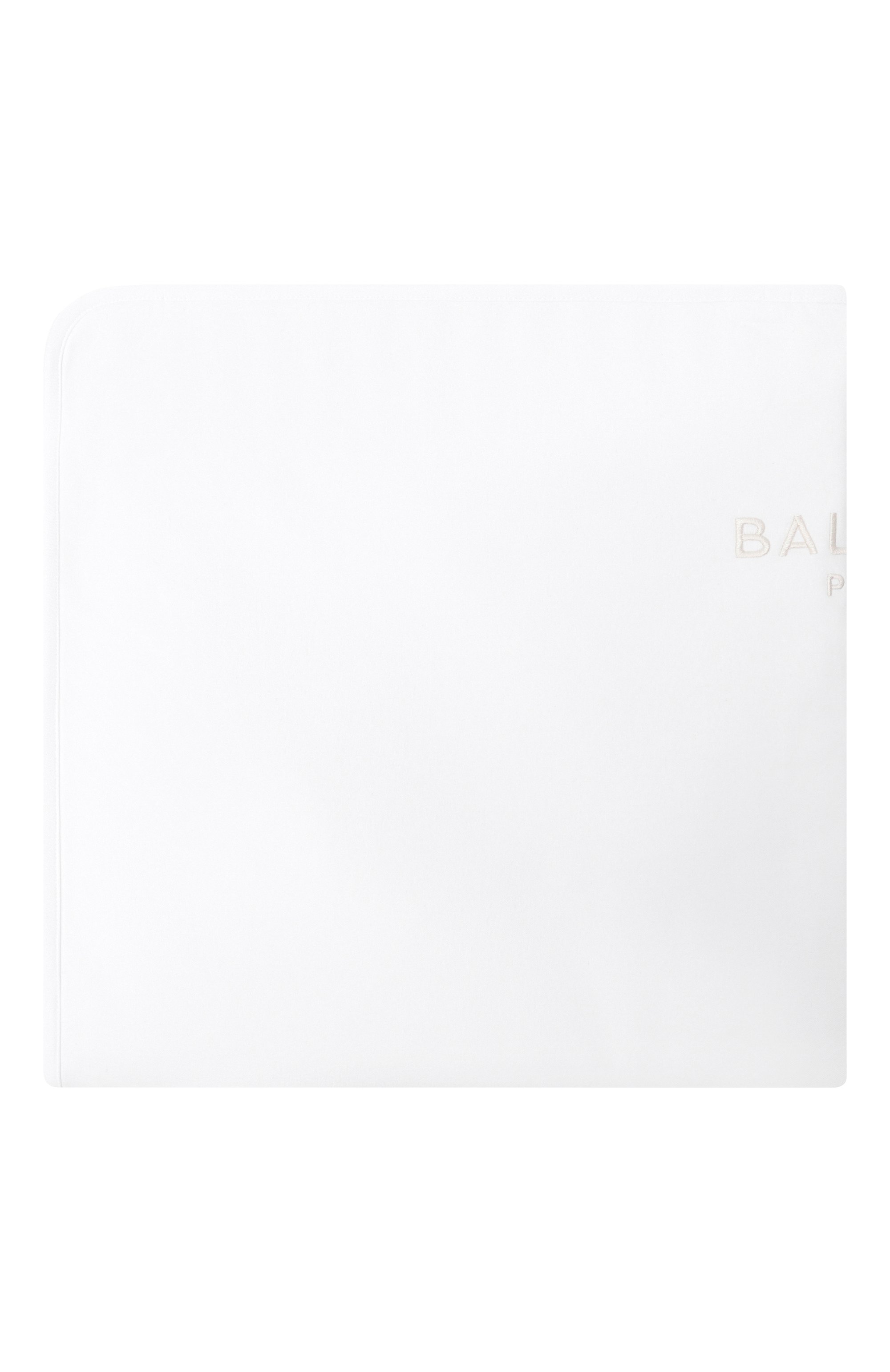 Хлопковый плед BALMAIN белого цвета по цене 24200 руб., арт. BY0620, фото 2 Хлопковый плед BALMAIN, арт. BY0620, фото 2