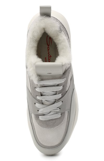 Кожаные кроссовки SANTONI, арт. WBKI60613AGGPLRAG41, фото 5