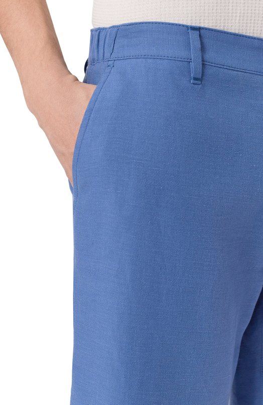 Шорты изо льна и шелка Zilli CS802BM0850VZC000 Голубой  CS802BM0850VZC000 Фото 5