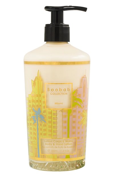 Лосьон для рук и тела miami (350ml) BAOBAB бесцветного цвета по цене 12020 руб., арт. 5415198499140, фото 1 Лосьон для рук и тела miami (350ml) BAOBAB, арт. 5415198499140, фото 1