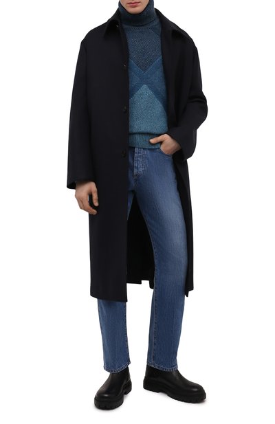 Свитер из кашемира и шелка LORO PIANA синего цвета по цене 224500 руб., арт. FAL8832, фото 2 Свитер из кашемира и шелка LORO PIANA, арт. FAL8832, фото 2