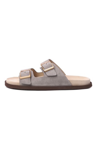 Замшевые шлепанцы BRUNELLO CUCINELLI, арт. MZUS0LY235, фото 4