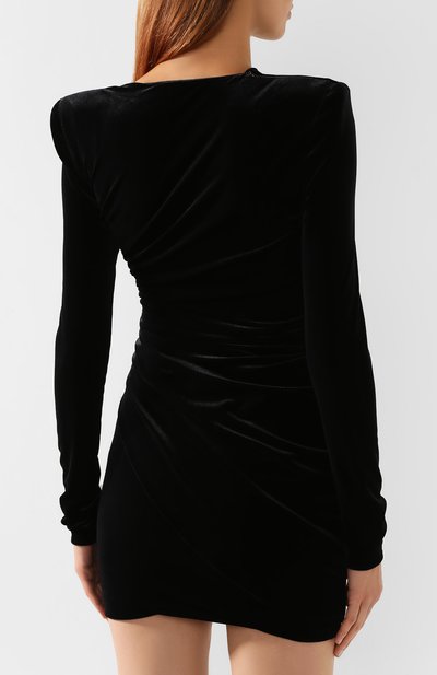 Бархатное платье ALEXANDRE VAUTHIER черного цвета по цене 139000 руб., арт. 193DR1117 0193-1144, фото 4 Бархатное платье ALEXANDRE VAUTHIER, арт. 193DR1117 0193-1144, фото 4