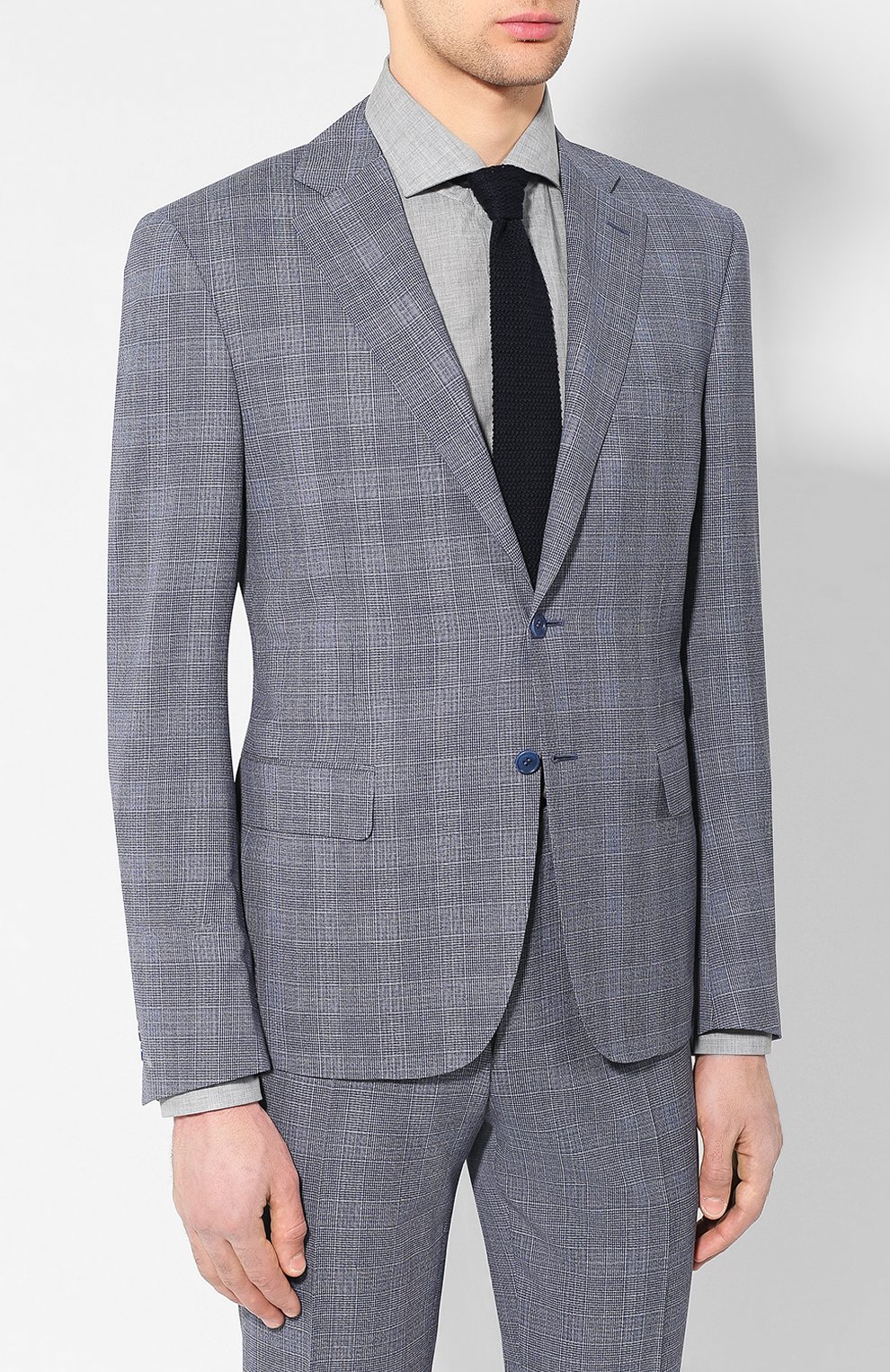 Шерстяной костюм CANALI серого цвета по цене 137000 руб., арт. 13290/31/BR02047, фото 2 Шерстяной костюм CANALI, арт. 13290/31/BR02047, фото 2