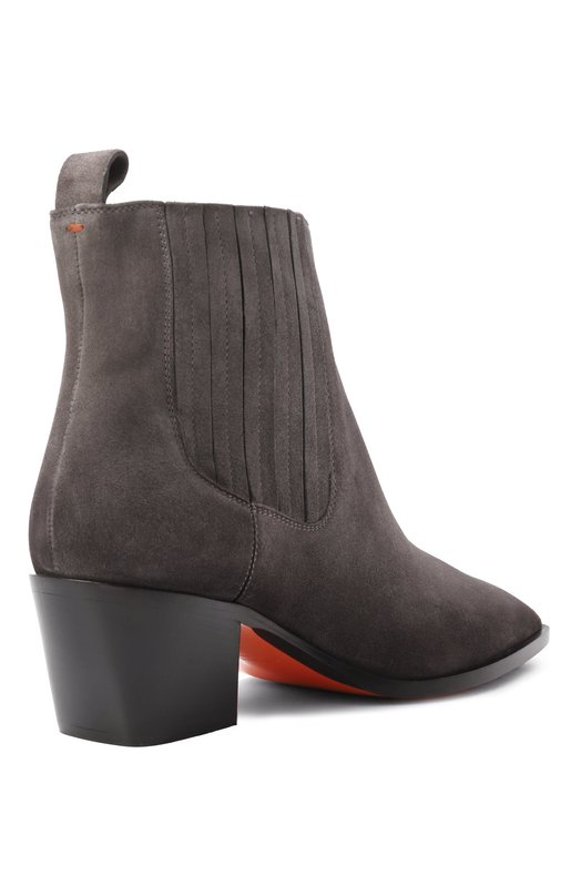 Замшевые ботильоны Santoni WT0G71799BJ2NAEA Серый  WT0G71799BJ2NAEA Фото 5