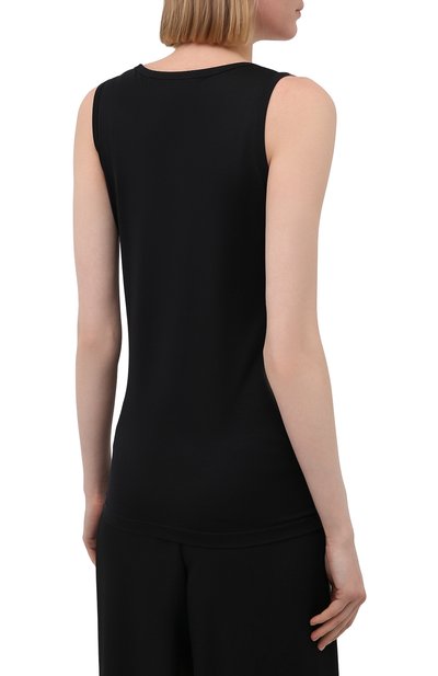 Хлопковый топ JIL SANDER черного цвета по цене 20500 руб., арт. JPPS705505-WS257108, фото 4 Хлопковый топ JIL SANDER, арт. JPPS705505-WS257108, фото 4