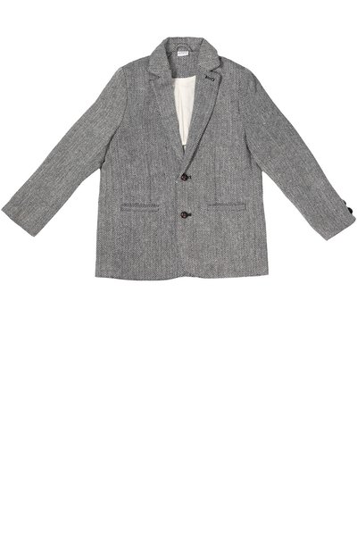 Однобортный пиджак oliver с узором EGG BY SUSAN LAZAR серого цвета по цене 9870 руб., арт. W6FL3830, фото 1 Однобортный пиджак oliver с узором EGG BY SUSAN LAZAR, арт. W6FL3830, фото 1