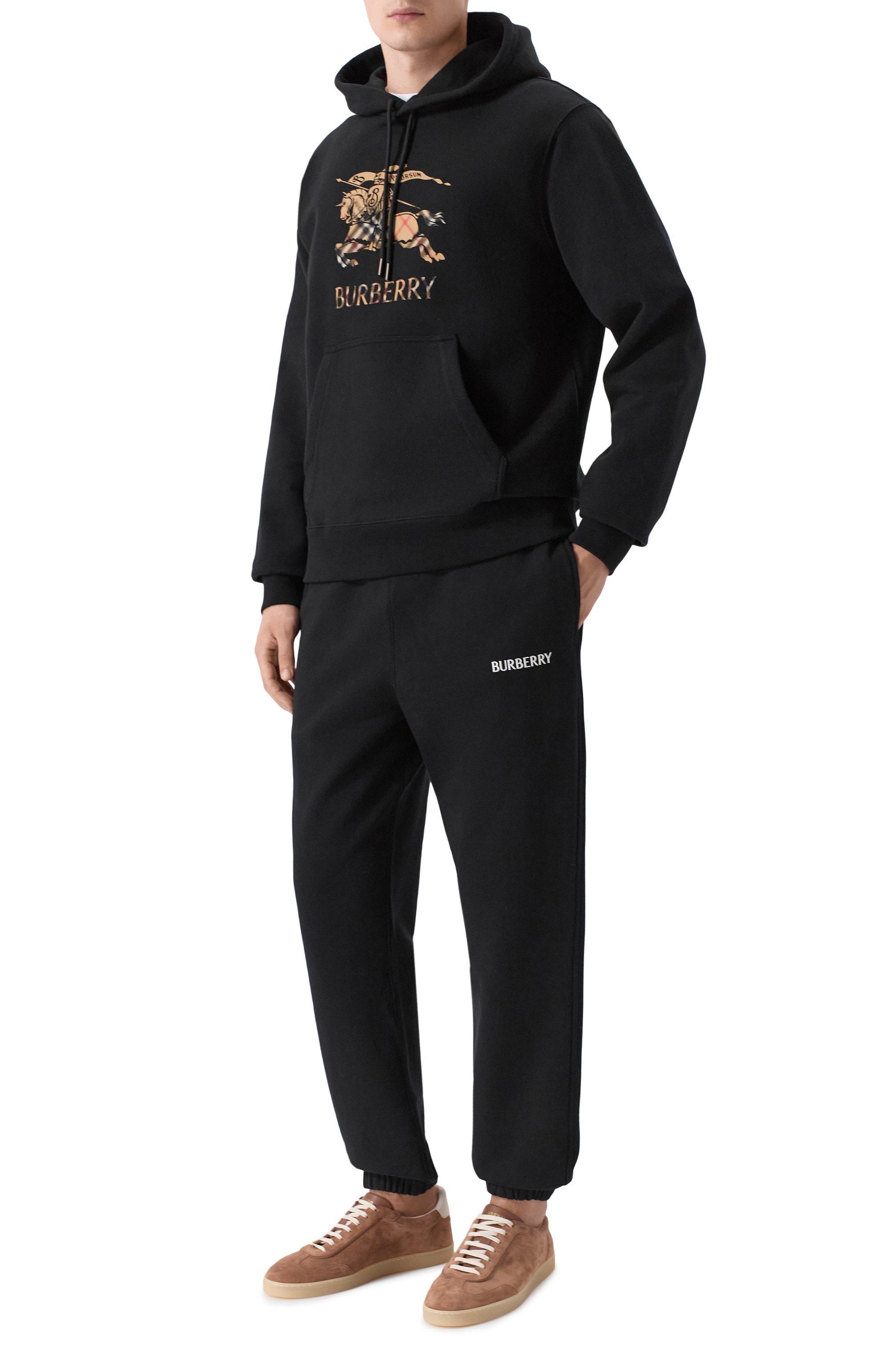 Хлопковое худи BURBERRY черного цвета по цене 96250 руб., арт. 8119021, фото 2 Хлопковое худи BURBERRY, арт. 8119021, фото 2