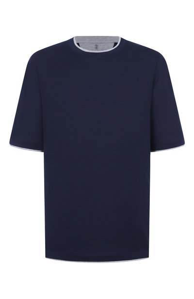 Футболка из шелка и хлопка BRUNELLO CUCINELLI, арт. MH8367427, фото 1