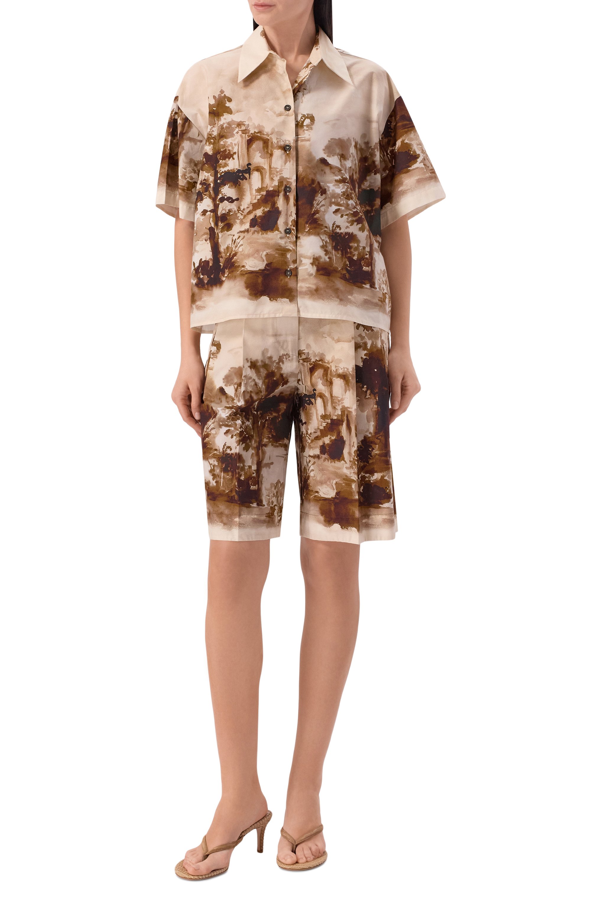 Хлопковая рубашка ERIKA CAVALLINI, арт. P6SI04, фото 2