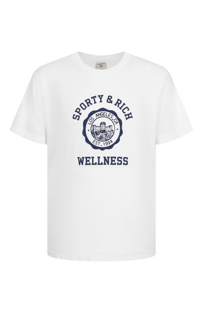 Хлопковая футболка SPORTY AND RICH, арт. T0043508033WH01, фото 1