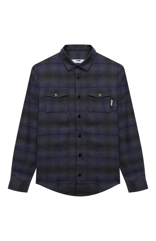 

Хлопковая рубашка MSGM kids, Синий