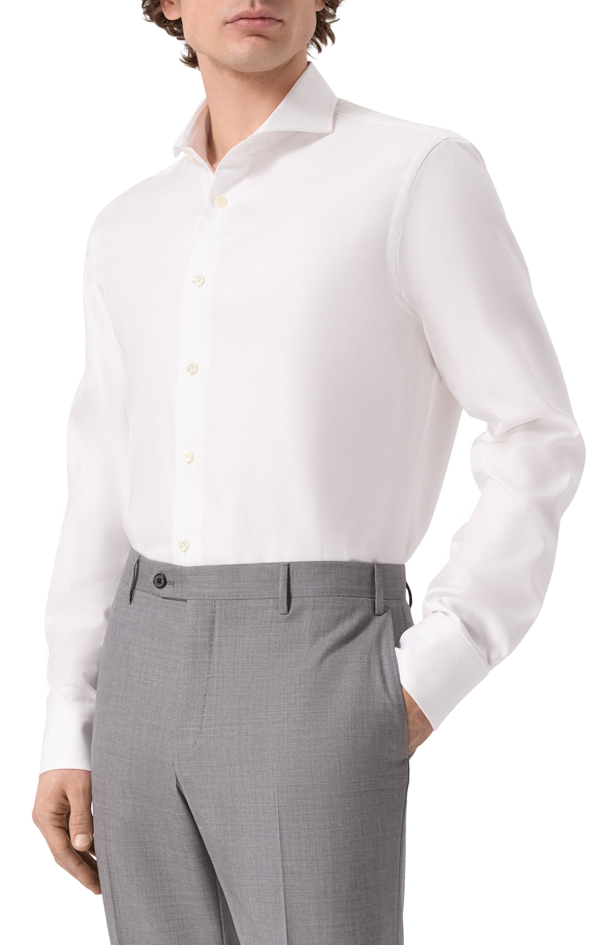 Хлопковая сорочка VAN LAACK белого цвета по цене 25800 руб., арт. VL-RES0-SF/150295, фото 3 Хлопковая сорочка VAN LAACK, арт. VL-RES0-SF/150295, фото 3