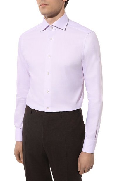 Хлопковая сорочка ZEGNA, арт. 601623A6/9MS0BA, фото 4