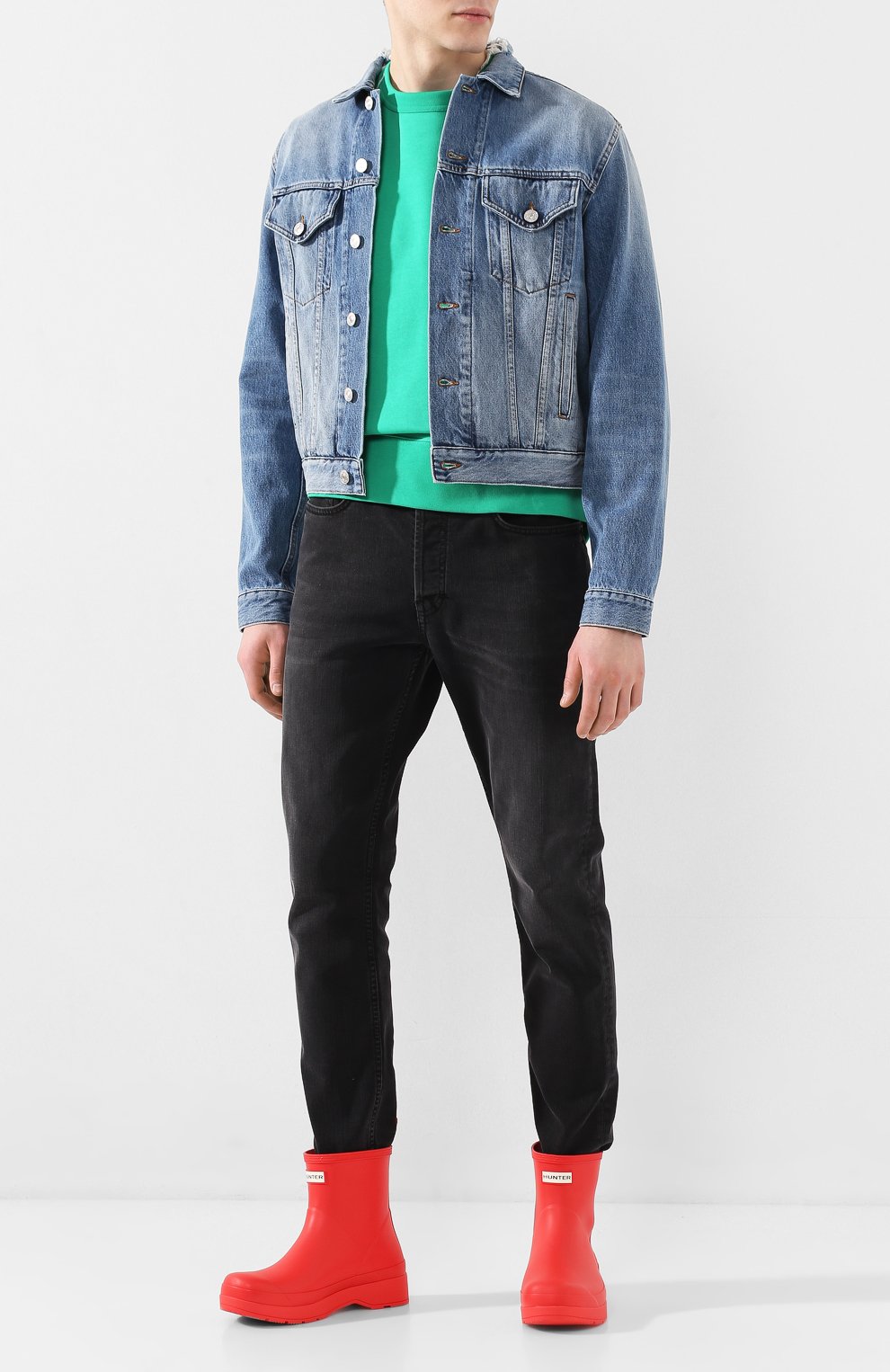 Резиновые сапоги HUNTER красного цвета по цене 11300 руб., арт. MFS9088RMA, фото 2 Резиновые сапоги HUNTER, арт. MFS9088RMA, фото 2