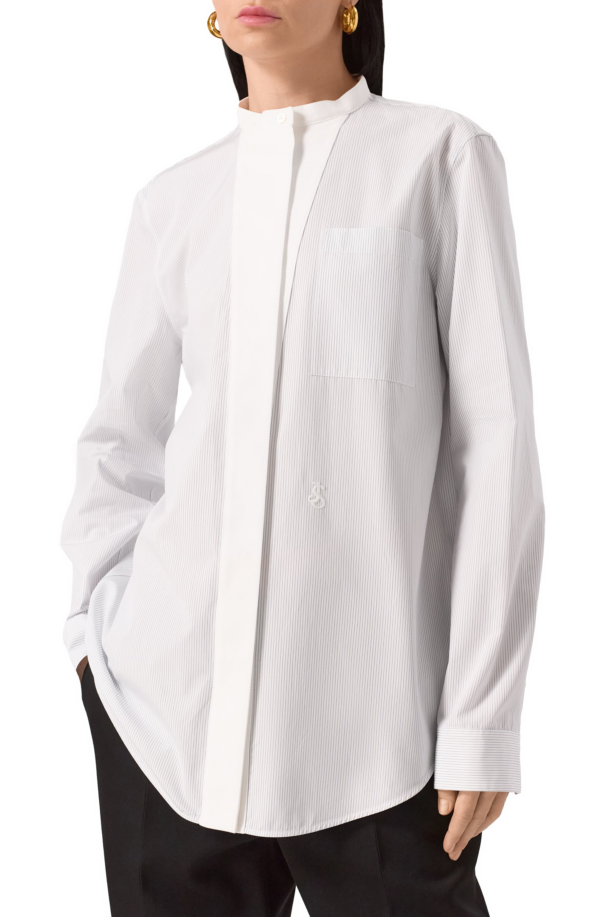 Хлопковая рубашка JIL SANDER, арт. J05DL0102/JTN236, фото 3