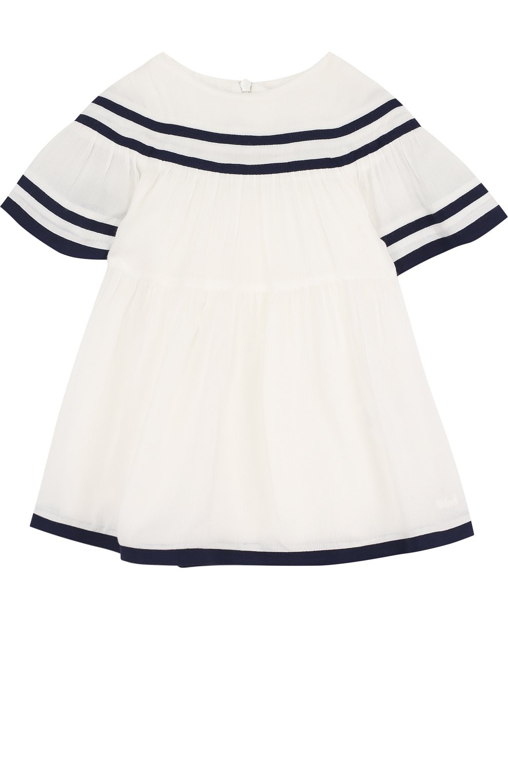 Платье свободного кроя с контрастной отделкой CHLOÉ, арт. C02175/3M-18M, фото 1