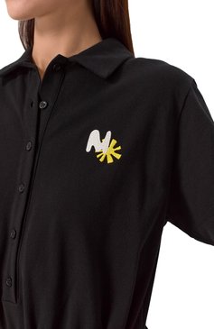 Женский хлопковый комбинезон MSGM черного цвета, арт. 3841MDA71/257137 | Фото 5 (Драгоценные камни: Проставлено; Материал сплава: Проставлено; Рукава: Короткие; Женское Кросс-КТ: Комбинезон-одежда; Случай: Повседневный; Стили: Кэжуэл; Материал внешний: Хлопок)