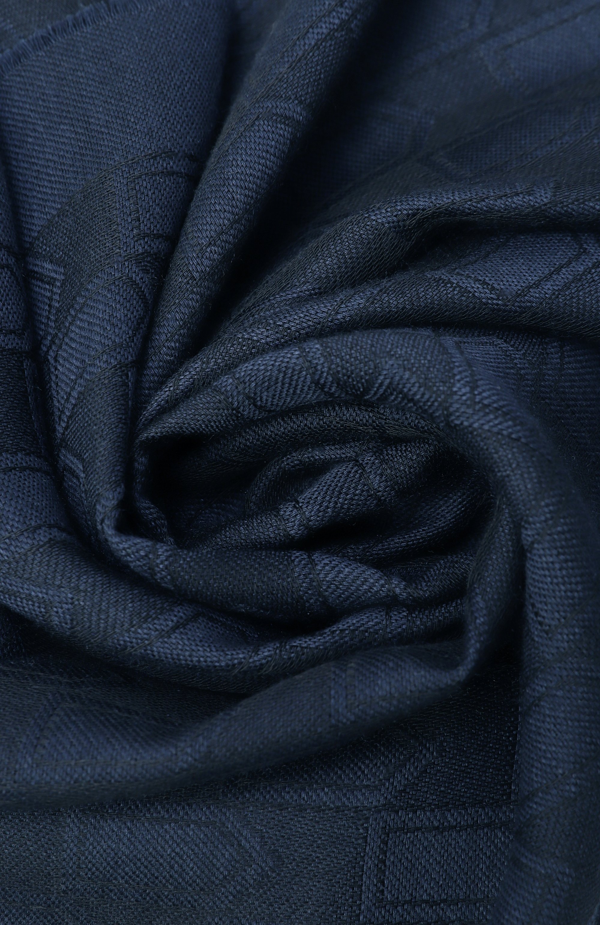 Шарф из шерсти и хлопка CANALI темно-синего цвета по цене 27900 руб., арт. 06/TF00319, фото 3 Шарф из шерсти и хлопка CANALI, арт. 06/TF00319, фото 3