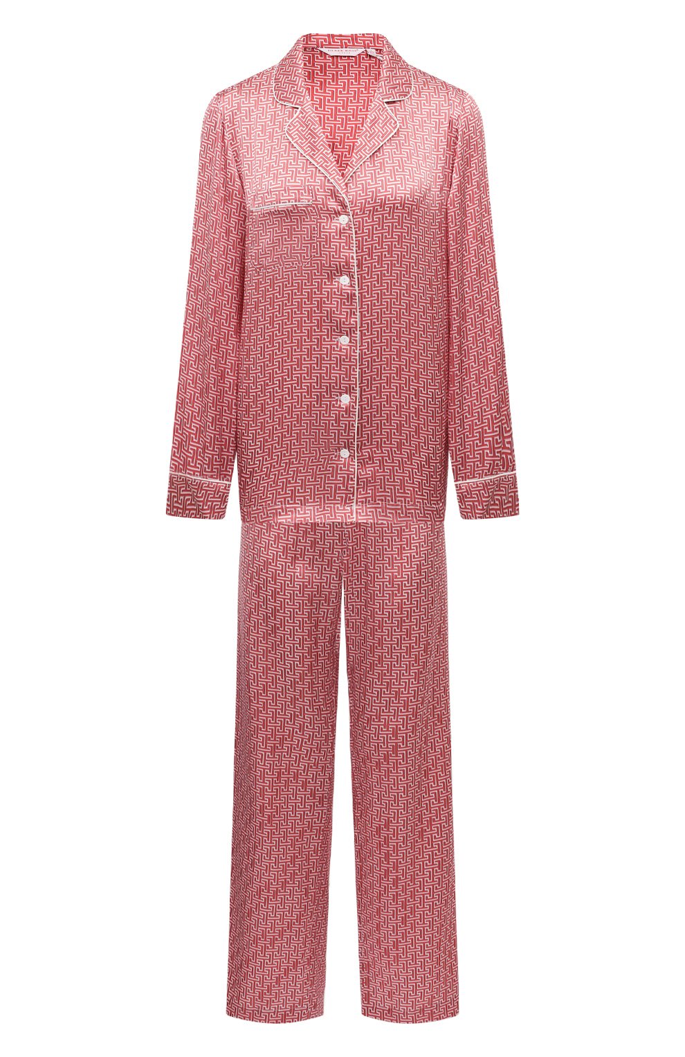 Шелковая пижама DEREK ROSE розового цвета по цене 85050 руб., арт. 2050-BRIN109, фото 1 Шелковая пижама DEREK ROSE, арт. 2050-BRIN109, фото 1