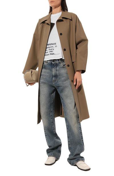 Хлопковая футболка EMPORIO ARMANI белого цвета по цене 15600 руб., арт. 3R2T8S/2JQ4Z, фото 2 Хлопковая футболка EMPORIO ARMANI, арт. 3R2T8S/2JQ4Z, фото 2