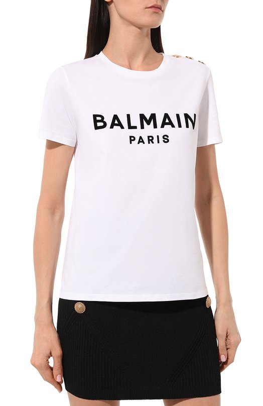 фото Хлопковая футболка balmain