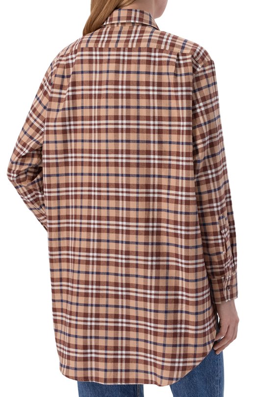 Хлопковая рубашка Academia CELIA-P0CKET-BC/5356 Бежевый  CELIA-P0CKET-BC/5356 Фото 4