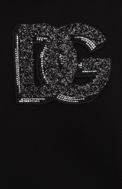 Хлопковое худи DOLCE & GABBANA черного цвета по цене 45400 руб., арт. L5JWCB/G7PHM/8-12+, фото 3 Хлопковое худи DOLCE & GABBANA, арт. L5JWCB/G7PHM/8-12+, фото 3