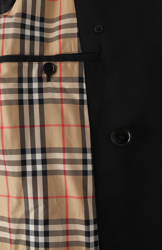 Хлопковый тренч Burberry 8079384 Чёрный  8079384 Фото 7
