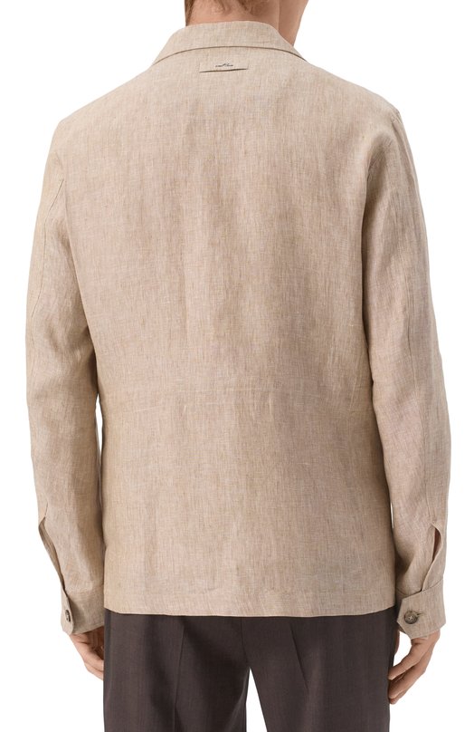 Льняная куртка-рубашка Paul&Shark 25412712 Бежевый  25412712 Фото 4