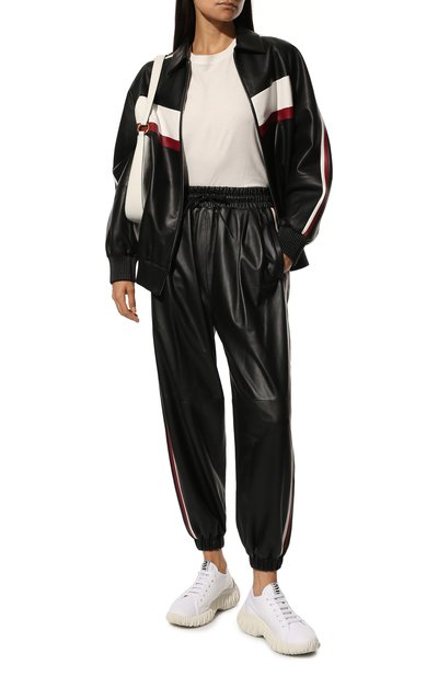 Кожаные джоггеры MIU MIU, арт. MPP325-FLY-F0002, фото 2