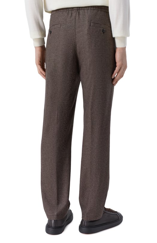 Брюки из шерсти и кашемира Windsor 13 SCUR0 10014477 02/30049641 Коричневый  13 SCUR0 10014477 02/30049641 Фото 4