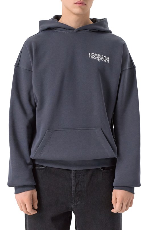 Хлопковое худи Comme des Fuckdown CFABM01725 Серый  CFABM01725 Фото 3