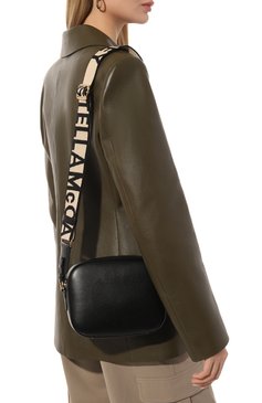 Женская сумка stella logo mini STELLA MCCARTNEY черного цвета, арт. 700266/W8542 | Фото 2 (Сумки-технические: Сумки через плечо; Материал сплава: Проставлено; Размер: mini; Ремень/цепочка: На ремешке; Материал: Текстиль, Экокожа; Драгоценные камни: Проставлено)