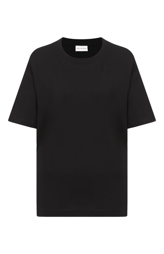 Хлопковая футболка Dries Van Noten 131100/3600 Чёрный 131100/3600