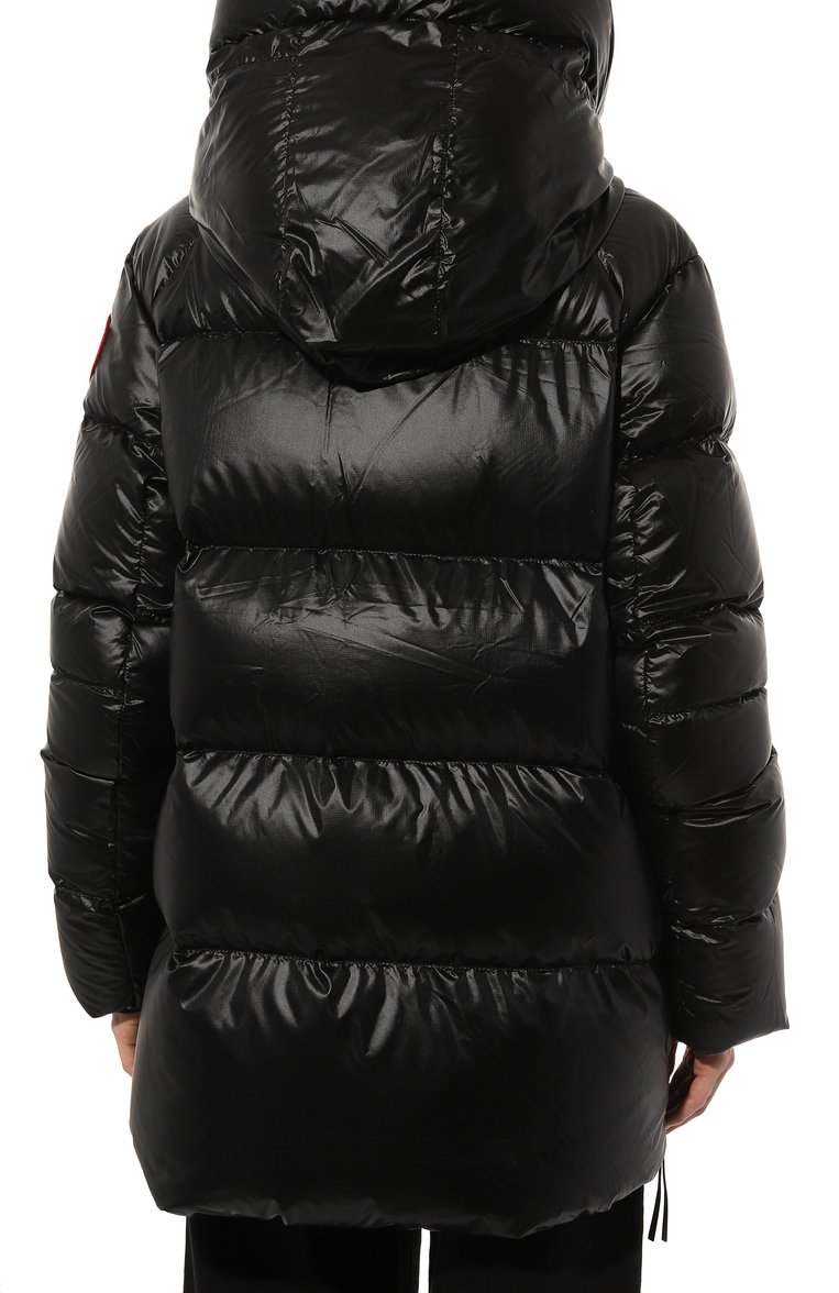 Женский пуховик cypress CANADA GOOSE черного цвета, арт. 2239L | Фото 4 (Рукава: Длинные; Длина (верхняя одежда): До середины бедра; Драгоценные камни: Проставлено; Материал сплава: Проставлено; Материал подклада: Синтетический материал; Кросс-КТ: Пуховик; Стили: Кэжуэл)