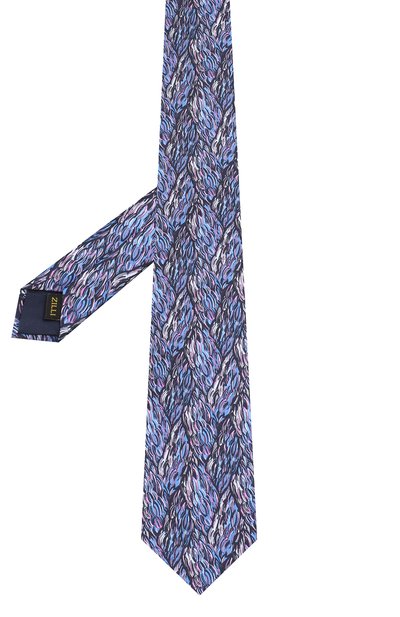 Шелковый галстук ZILLI синего цвета по цене 25800 руб., арт. 50218/TIES, фото 2 Шелковый галстук ZILLI, арт. 50218/TIES, фото 2