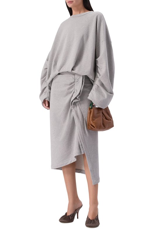 Хлопковый свитшот Dries Van Noten 131109/3611 Серый  131109/3611 Фото 2