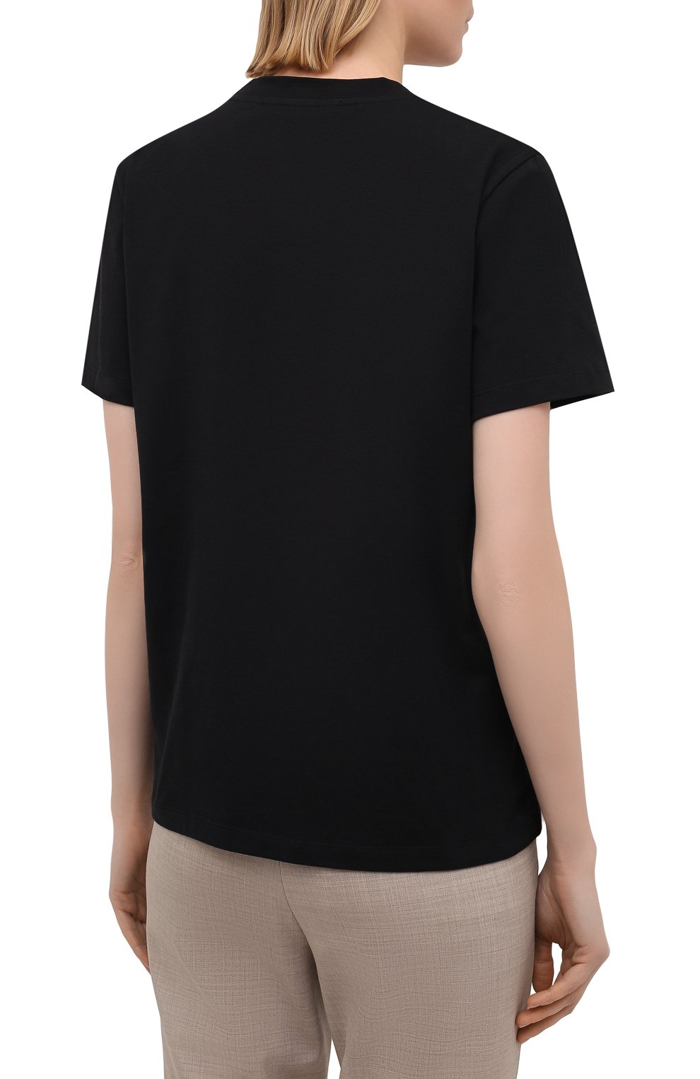 Хлопковая футболка MSGM черного цвета по цене 9950 руб., арт. 3041MDM100 217298, фото 4 Хлопковая футболка MSGM, арт. 3041MDM100 217298, фото 4