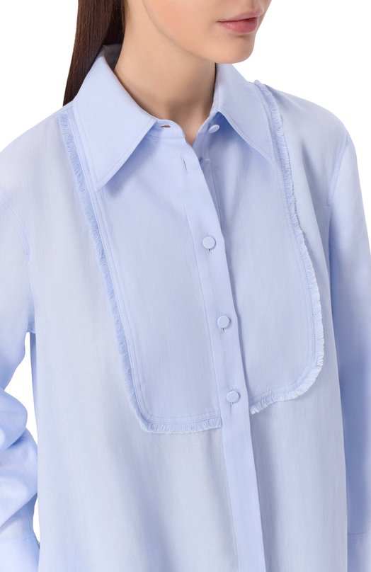 Льняное платье Agnona TR1110E/U3049E Голубой  TR1110E/U3049E Фото 4