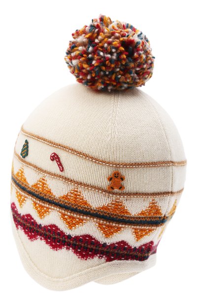 Кашемировая шапка LORO PIANA белого цвета по цене 42600 руб., арт. FAL8565, фото 2 Кашемировая шапка LORO PIANA, арт. FAL8565, фото 2