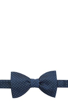 Мужской шелковый галстук-бабочка с узором LANVIN синего цвета, арт. 2032/B0W TIE | Фото 1 (Материал: Текстиль, Шелк; Статус проверки: Проверено, Проверена категория; Материал сплава: Проставлено, Проверено; Нос: Не проставлено)